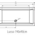 EasypoolRiho Lusso 3.1 190 x 90 cm elektronische bediening met bluetooth