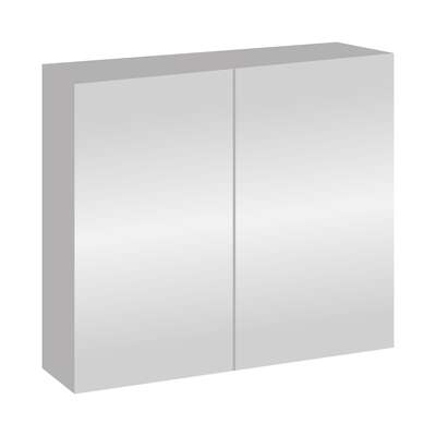 Spiegelkast Aloni 80 x 60 x 14 cm enkel gespiegeld aluminium kleur