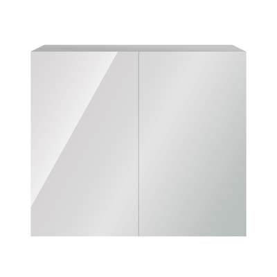 Spiegelkast Aloni 60 x 60 x 14 cm enkel gespiegeld aluminium kleur