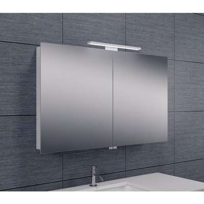 Luxe spiegelkast + Led verlichting 100x60x14cm Aluminium