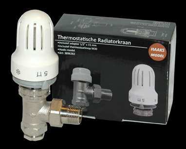 Thermostatische radiatorkraan set haaks 1/2''x15mm